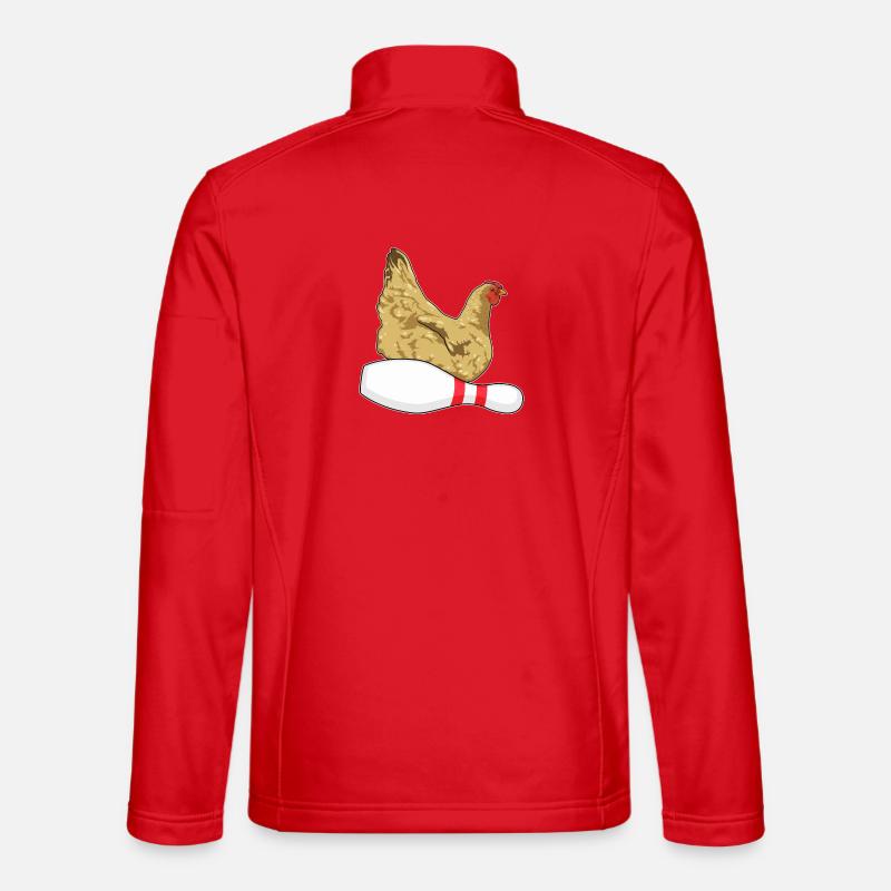 Huhn Bowling Pin Unisex Softshelljacke