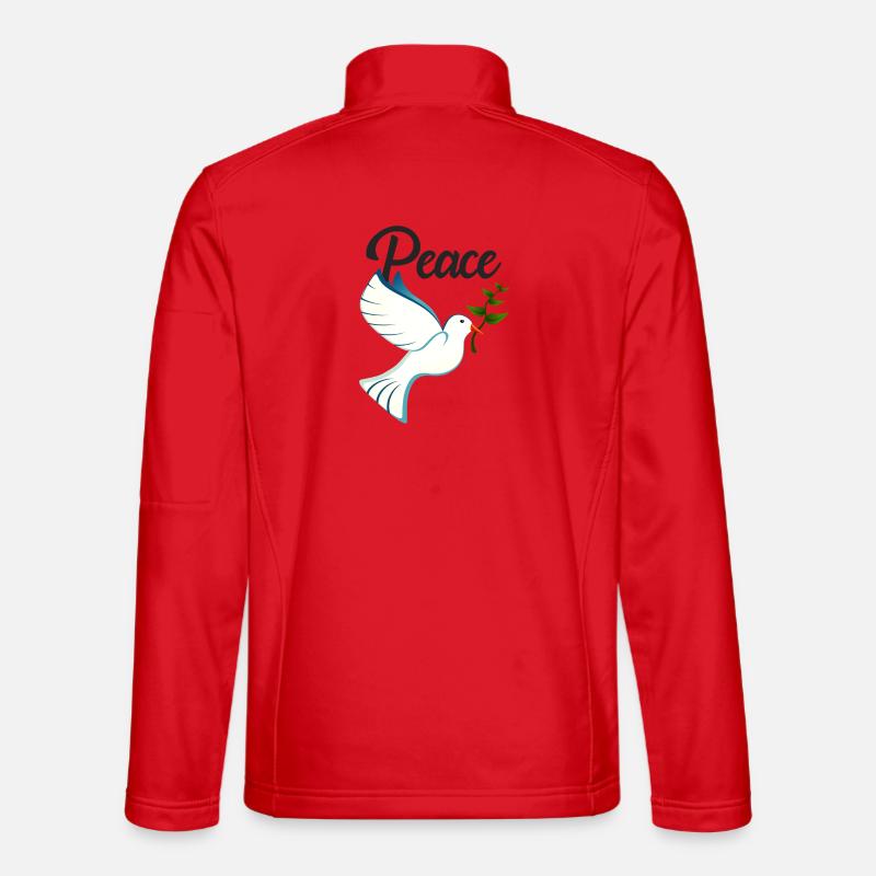 PEACE Friedenstaube - Unisex Softshelljacke - Rot