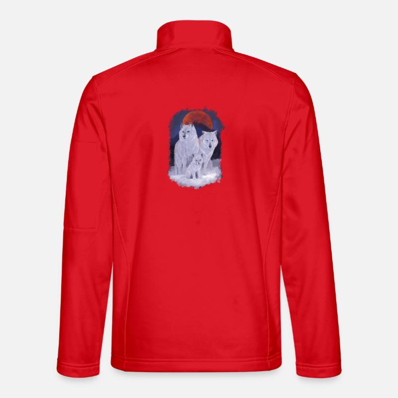 Wolfsfamilie Unisex Softshelljacke
