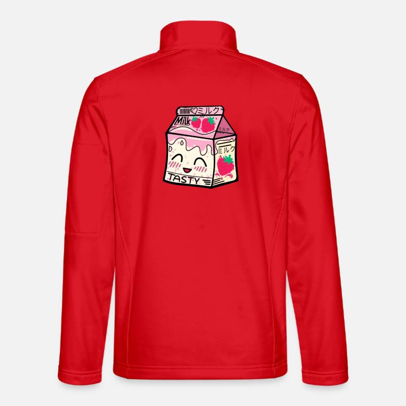 Strawberry Milk Pack kawaii - Unisex Softshell Jacket - red
