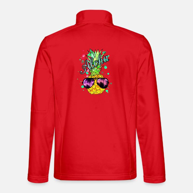 Ananas Aloha avec lunettes de soleil Veste en tissu softshell Unisexe