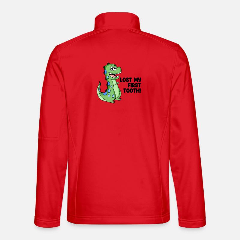 Dent de lait Dent Dino tooth gap dent pour tout-petits Veste en tissu softshell Unisexe