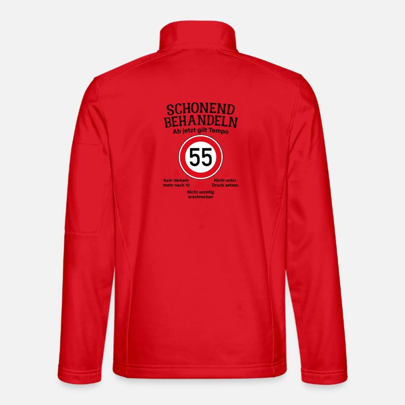 55. Geburtstag Schonend Behandeln 55 Tempolimit 55 Unisex Softshelljacke