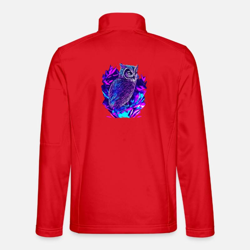 Neon Eule Psychedelische Eulen Kunst Unisex Softshelljacke