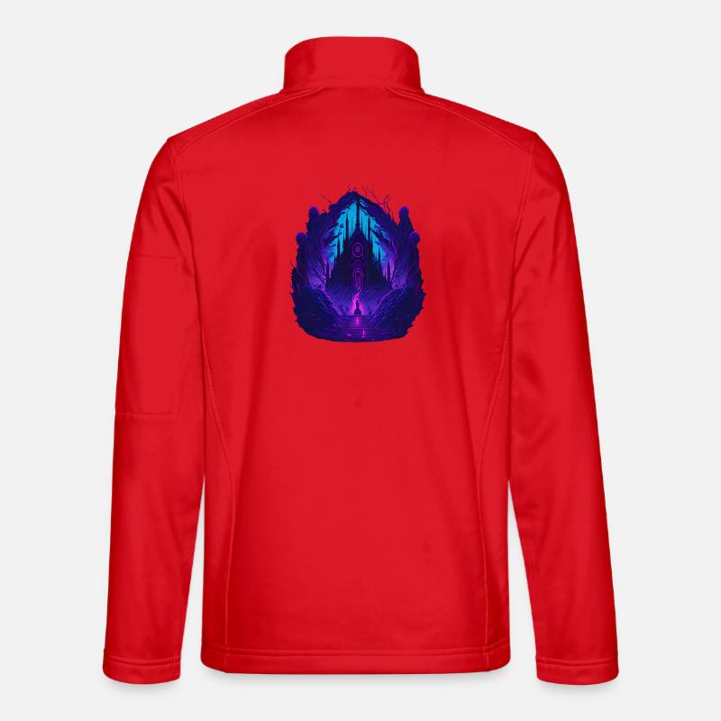 Neon Gothic Kirche Gotische Architektur Unisex Softshelljacke