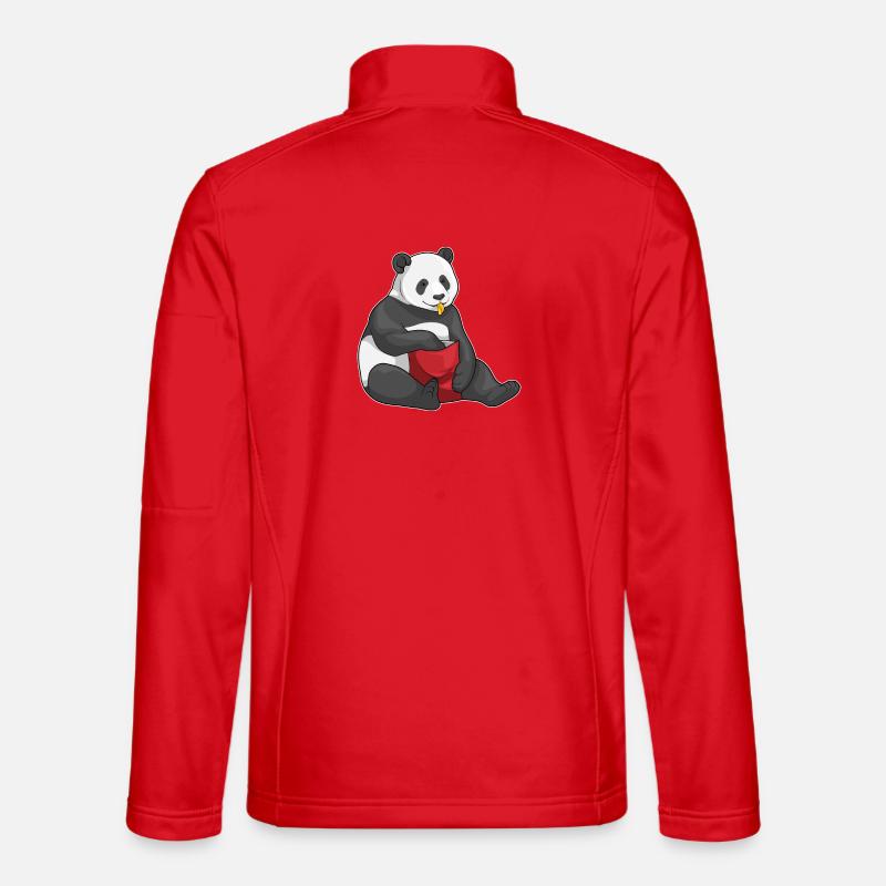 Panda Potato Chips Unisex Softshell Jacket