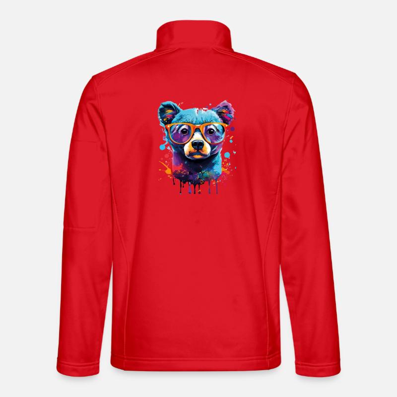Bear Colorful - Brown Bear Teddy Bear - Grizzly Unisex Softshell Jacket