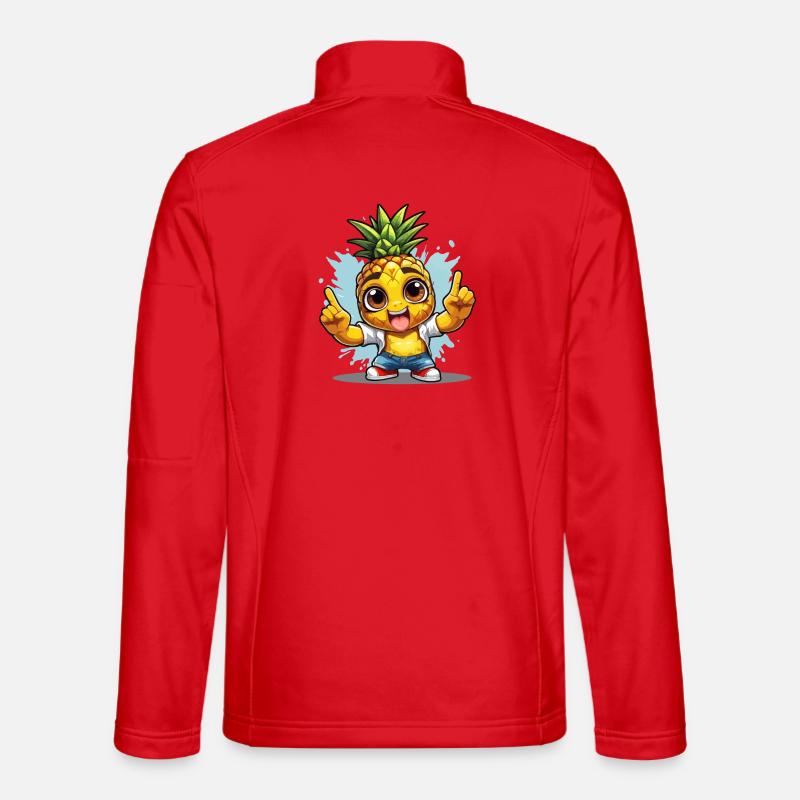 Ananas de bonne humeur - Veste en tissu softshell Unisexe - rouge