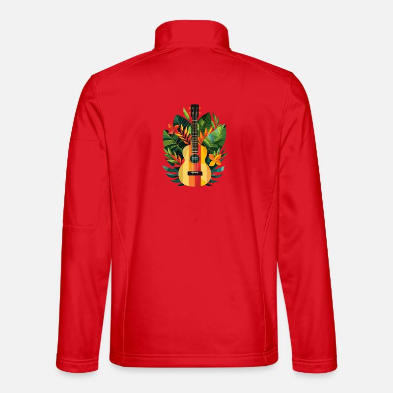 Ukulele Comic Look - Unisex Softshell Jacket - red