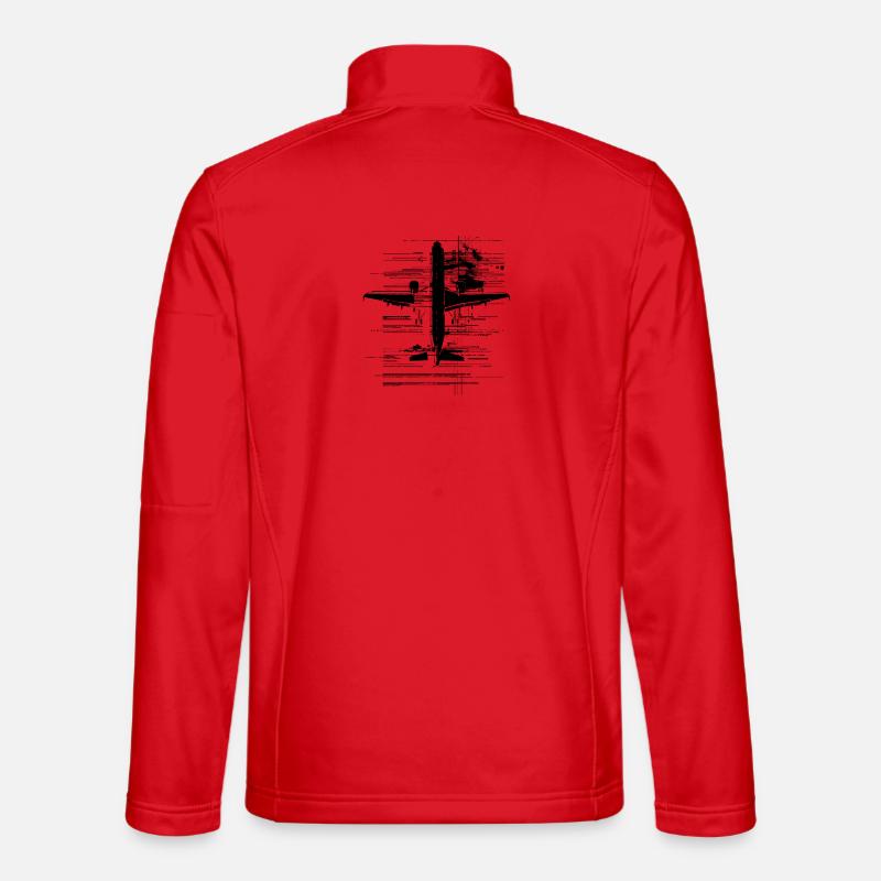 Flugzeug - Unisex Softshelljacke - Rot