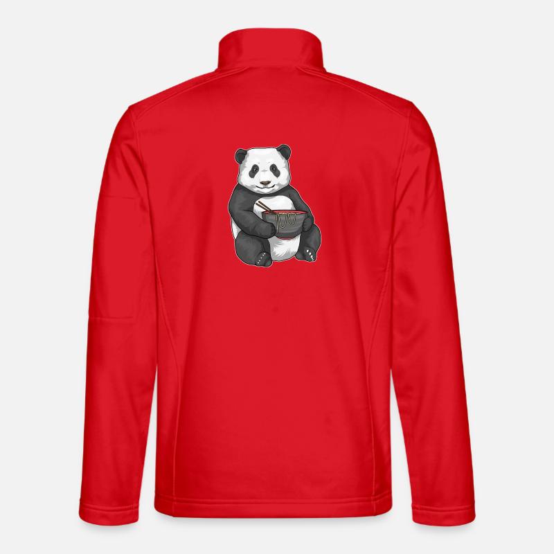Panda Koch Ramen Kochen - Unisex Softshelljacke - Rot