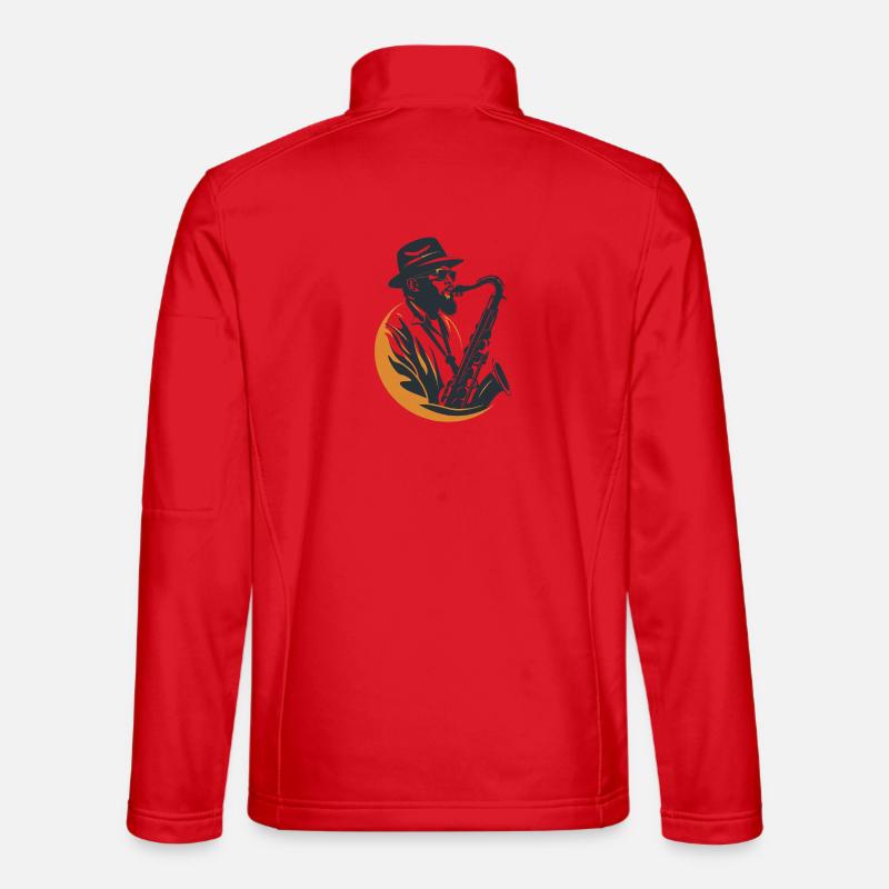 Saxophonist Graphics Unisex Softshell Jacket
