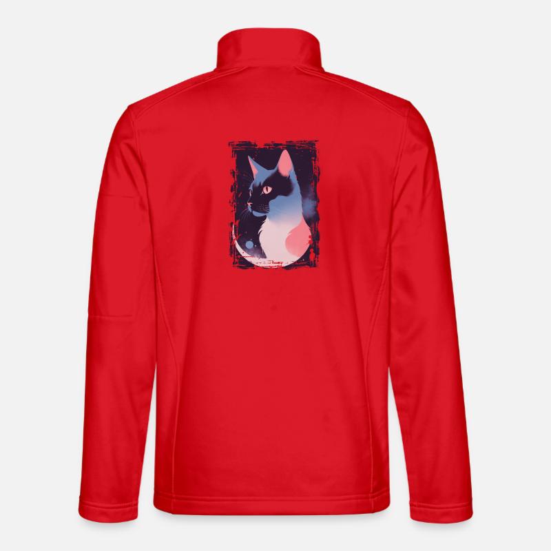 Mystic Cat - Unisex Softshell Jacket - red