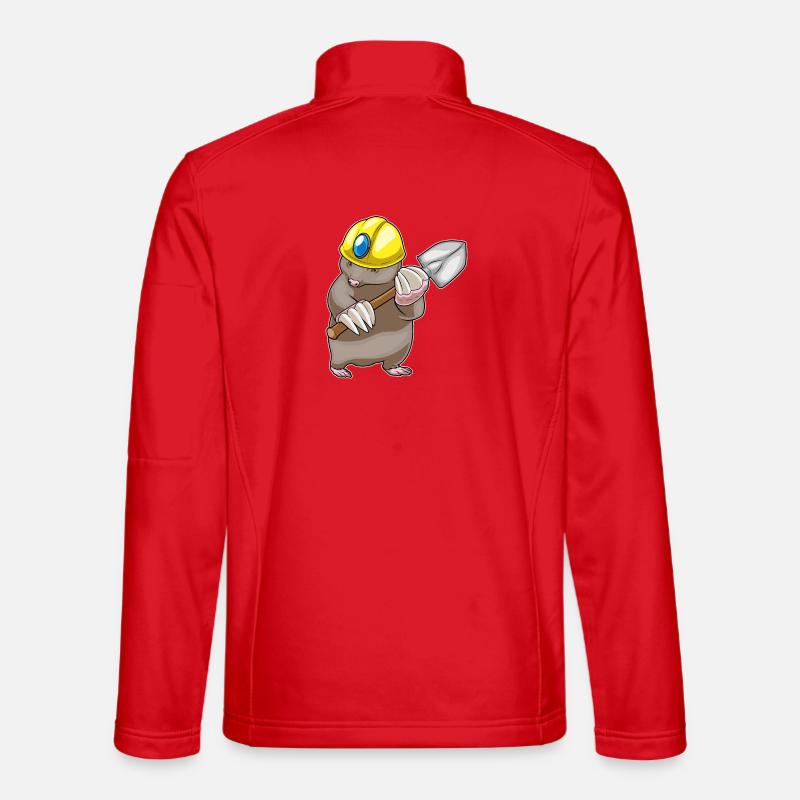 Mole Miner Shovel Mining Unisex Softshell Jacket