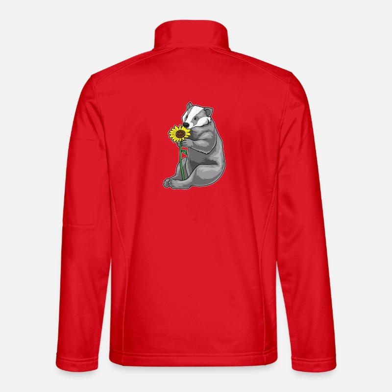 Badger Sunflower - Unisex Softshell Jacket - red