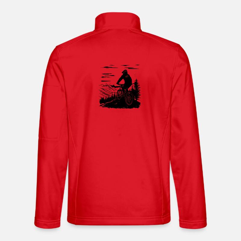 Mountainbike Radfahrer - Unisex Softshelljacke - Rot
