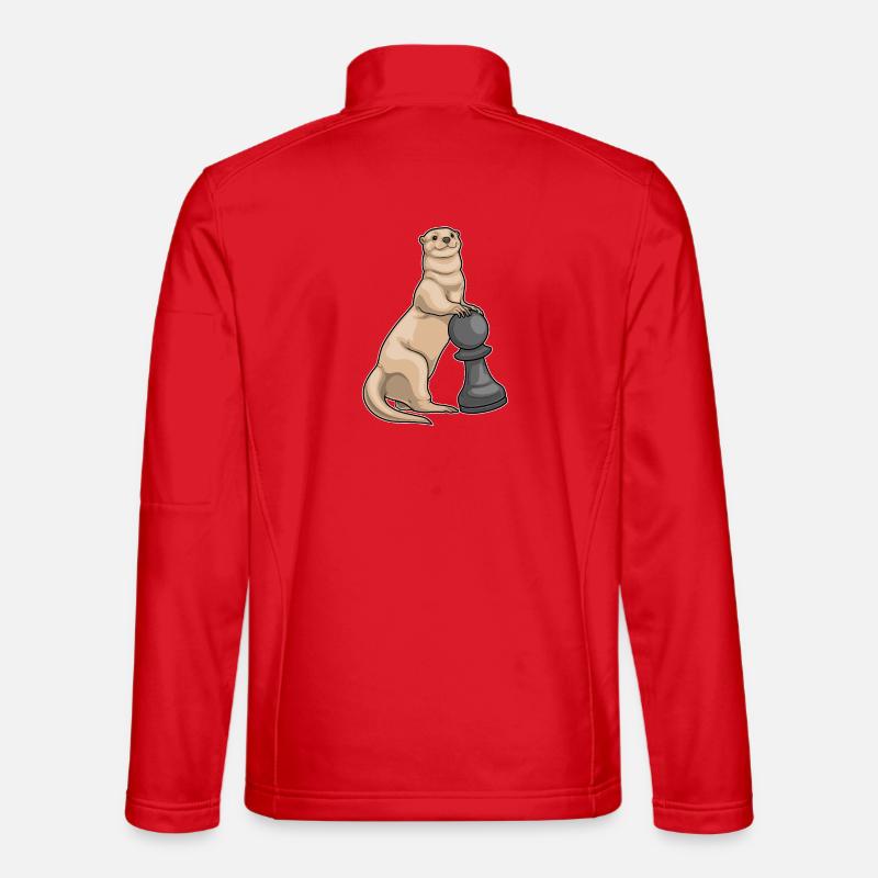 Otter Schachfigur Bauer Schach - Unisex Softshelljacke - Rot
