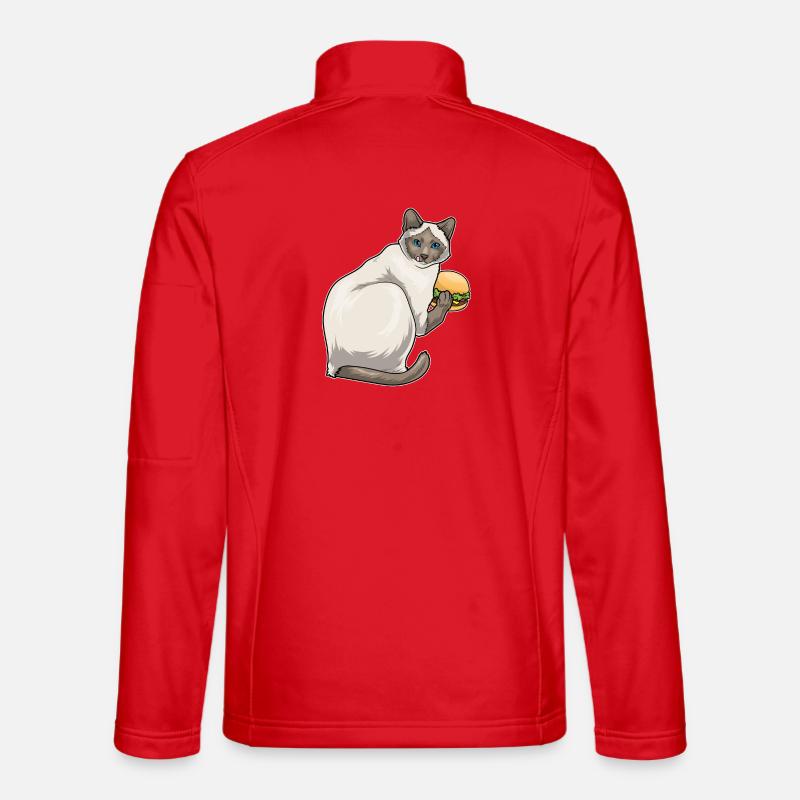 Siamkatze Cheeseburger - Unisex Softshelljacke - Rot