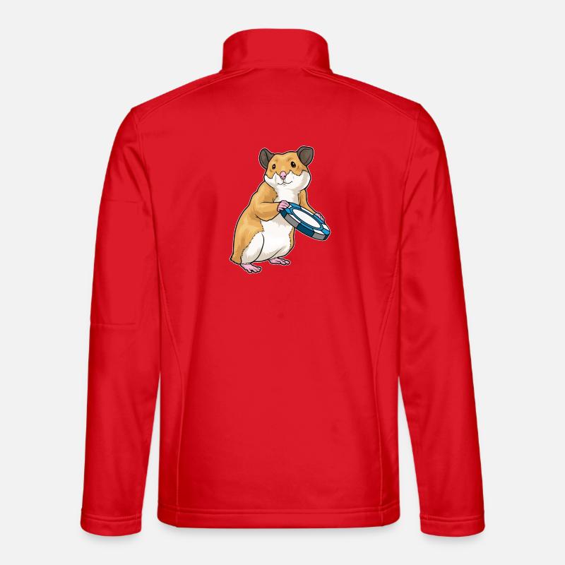 Hamster Poker Pokerchips - Unisex Softshelljacke - Rot