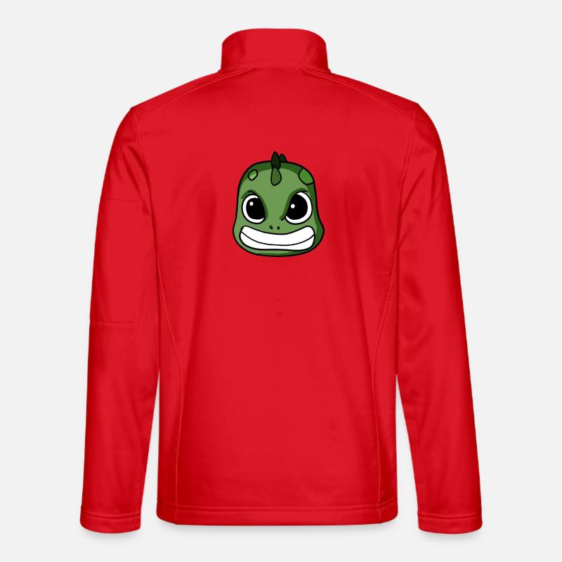 Dino Sauer upsets dinosaur head - Unisex Softshell Jacket - red