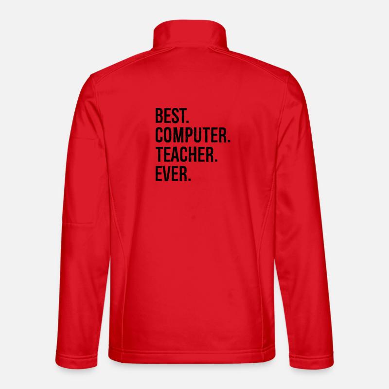best computer teacher ever - Unisex Softshelljacke - Rot