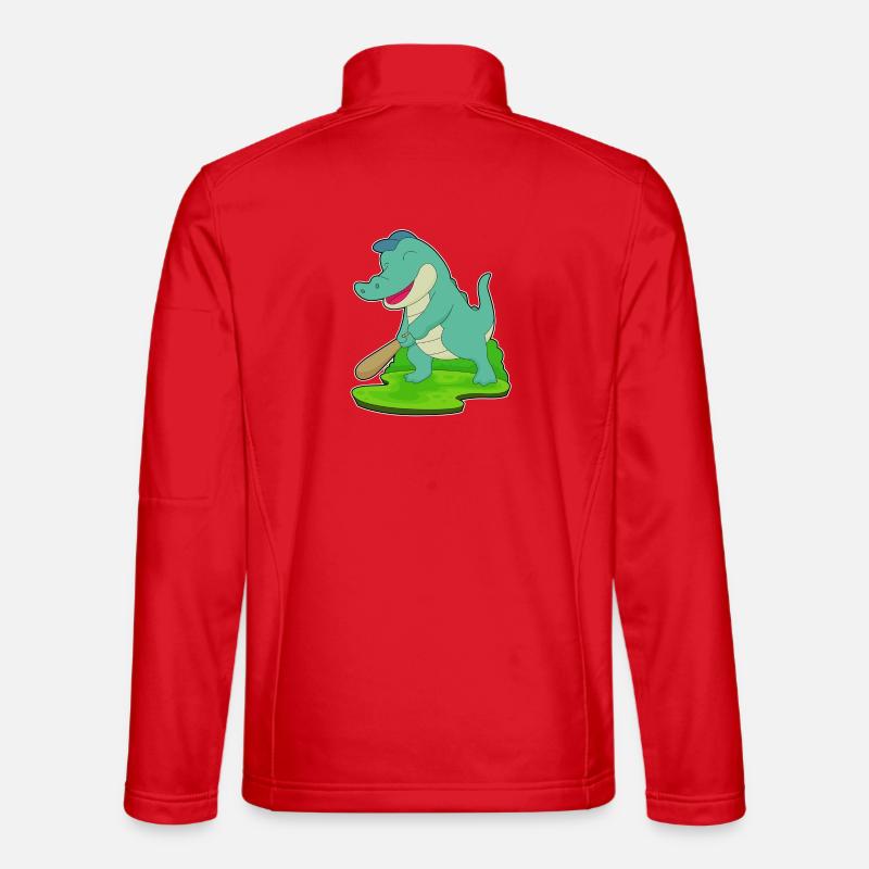 Bâton de baseball Crocodile - Veste en tissu softshell Unisexe - rouge