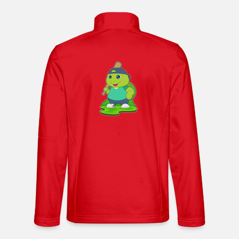 Schildkröte Baseball Baseballschläger - Unisex Softshelljacke - Rot