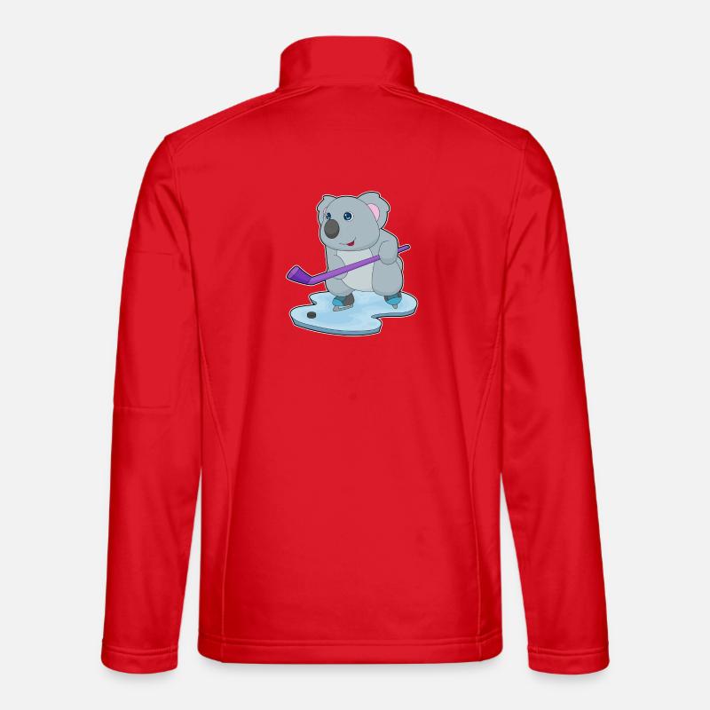 Koala Hockey Stick - Unisex Softshell Jacket - red