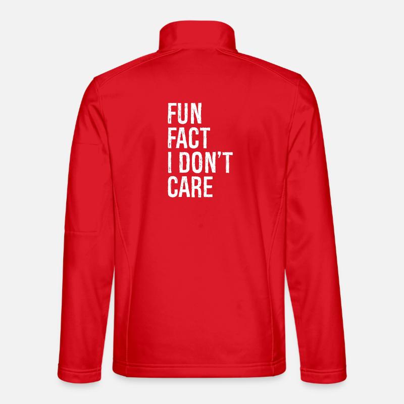 fun fact I don't care - Unisex Softshell Jacket - red