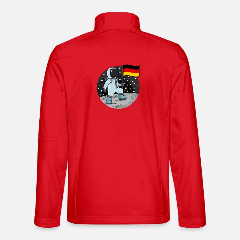 Astronaut Flag Germany - Unisex Softshell Jacket - red