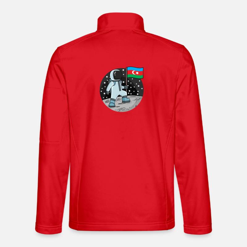 Astronaut Flag Azerbaijan - Unisex Softshell Jacket - red