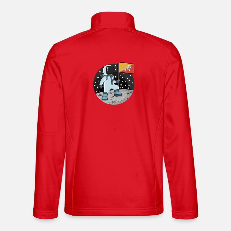 Astronaut Flag Bhutan - Unisex Softshell Jacket - red