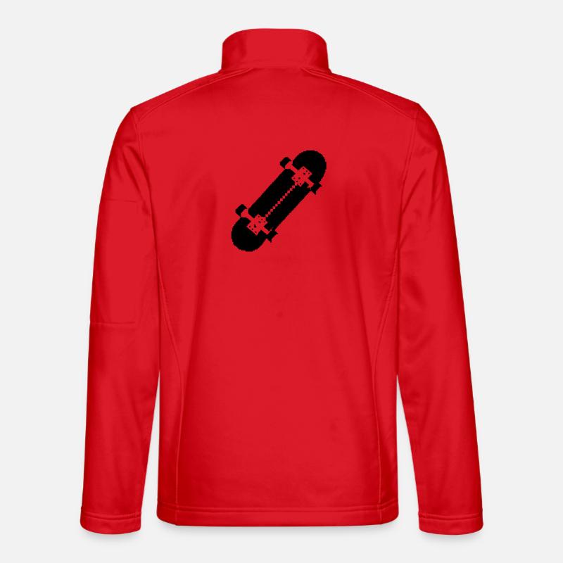 Pixel Skateboard - Unisex Softshelljacke - Rot