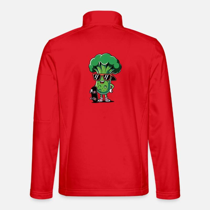Cooler Brokkoli Skater Spaß - Unisex Softshelljacke - Rot