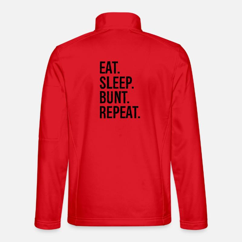eat sleep bunt repeat - Unisex Softshell Jacket - red