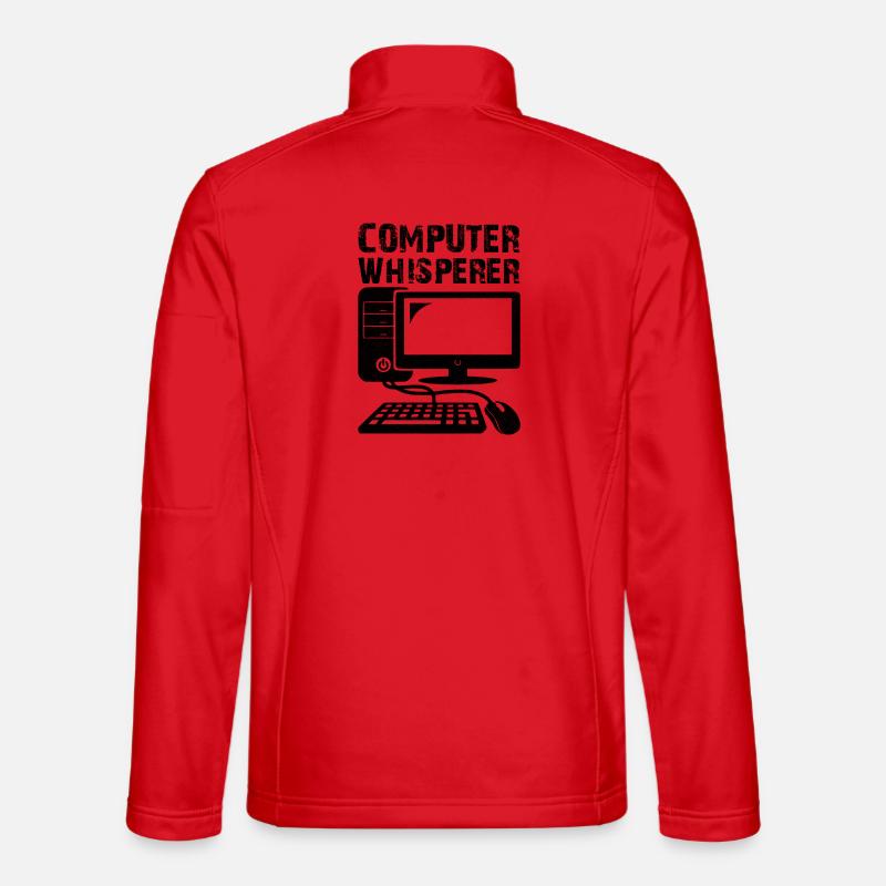 computer whisperer - Unisex Softshelljacke - Rot