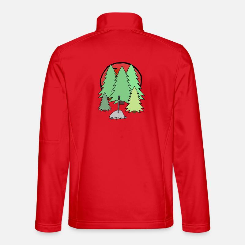 Ritter Helden Mittelalter Schwert Schwerter Fabel - Unisex Softshelljacke - Rot