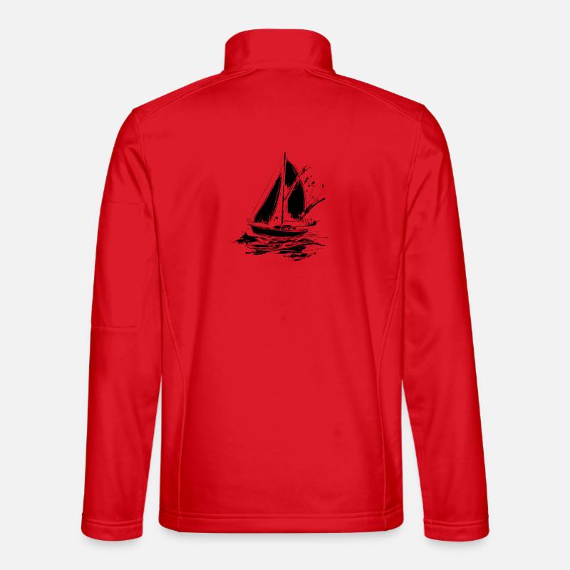 Sailboat - Unisex Softshell Jacket - red