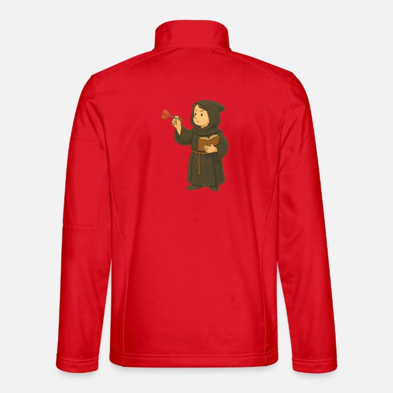 Moine jouant aux fléchettes Veste en tissu softshell Unisexe