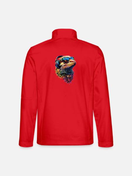 Bartagame Echse Bearded Dragon Süße Bartagamen - Unisex Softshelljacke - Rot