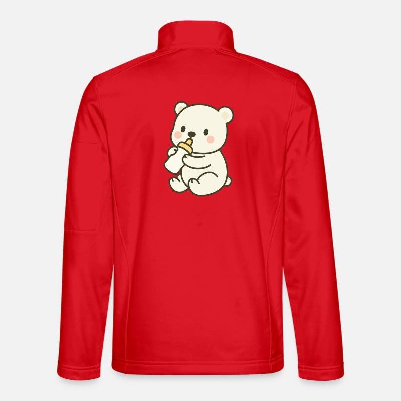 Milchzeit im Eis - Unisex Softshelljacke - Rot