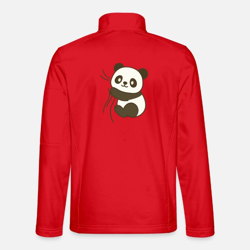 Panda Kuschelig - Unisex Softshelljacke - Rot