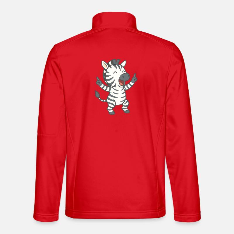 Zebra crossing party - Unisex Softshell Jacket - red
