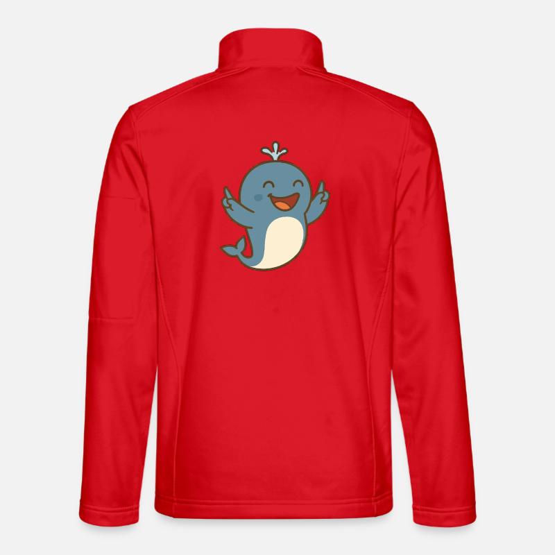 Fröhlicher Wasserfreund - Unisex Softshelljacke - Rot