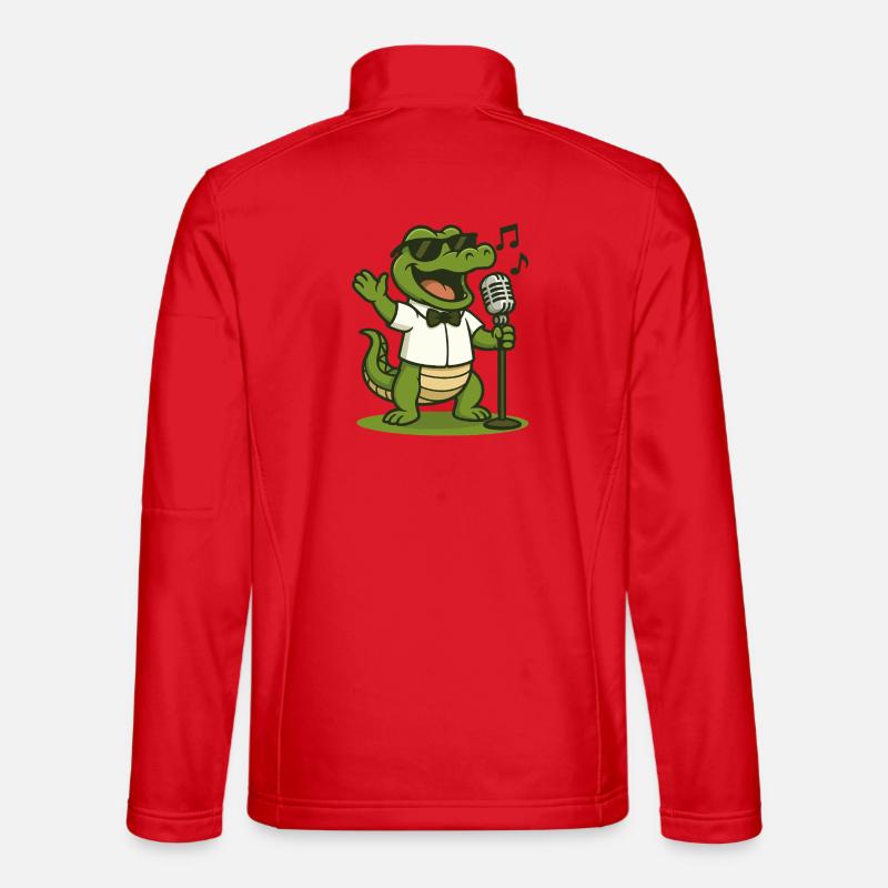 Karaoke Gator - Unisex Softshell Jacket - red