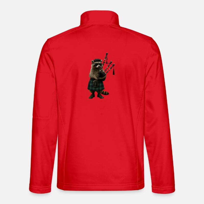 Waschbär Dudelsack - Unisex Softshelljacke - Rot