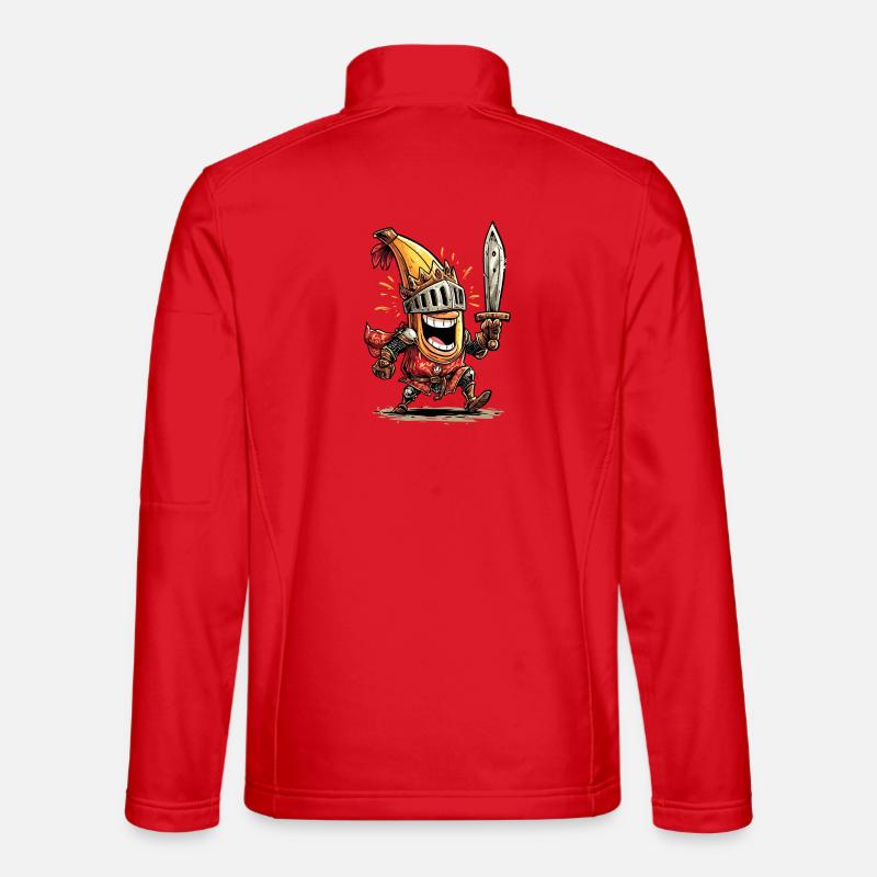 Chevalier comique avec épée et casque Veste en tissu softshell Unisexe