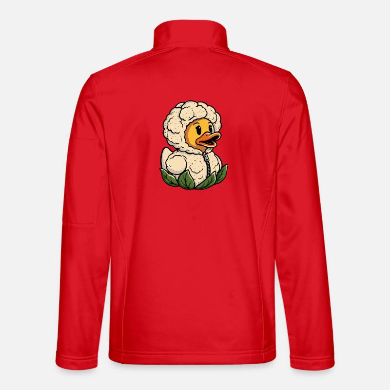 Blumenkohl Ente Gummiente Quietscheente Badeente  - Unisex Softshelljacke - Rot