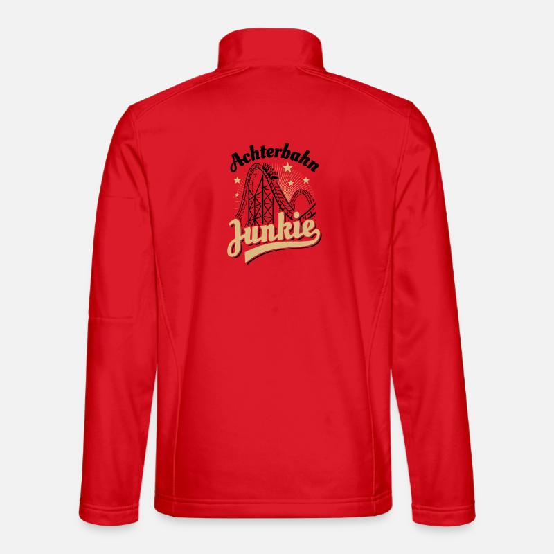 Roller Coaster Junkie - Amusement Park - Looping - Unisex Softshell Jacket - red