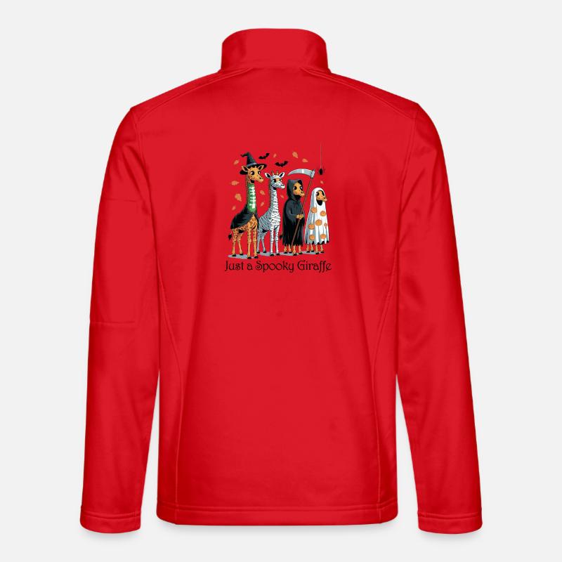 Spooky Giraffes Halloween Disguise - Unisex Softshell Jacket - red